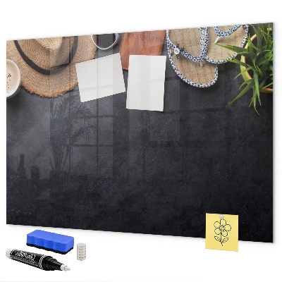 Memobord van glas met print inclusief neodymium magneten Een doos voor herinneringen en aantekeningen.