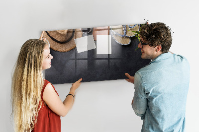 Memobord van glas met print inclusief neodymium magneten Een doos voor herinneringen en aantekeningen.
