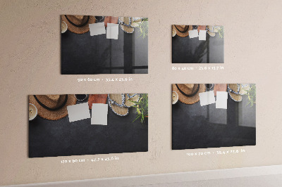 Memobord van glas met print inclusief neodymium magneten Een doos voor herinneringen en aantekeningen.