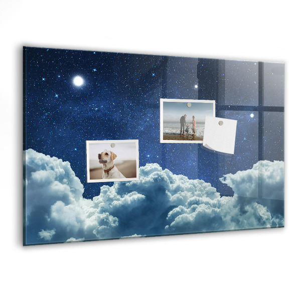 Decoratief glazen wandbord beschrijfbaar en magnetisch Een whiteboard voor notities en foto's