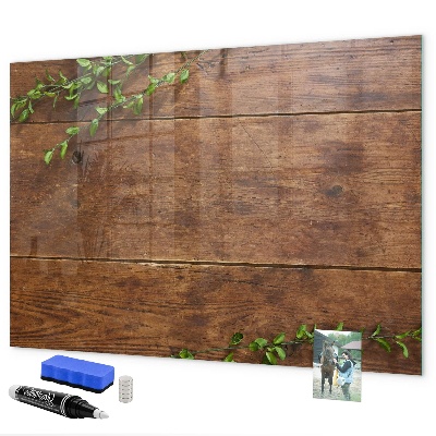 Decoratief glazen wandbord beschrijfbaar en magnetisch Een stijlvol bord voor notities en foto's