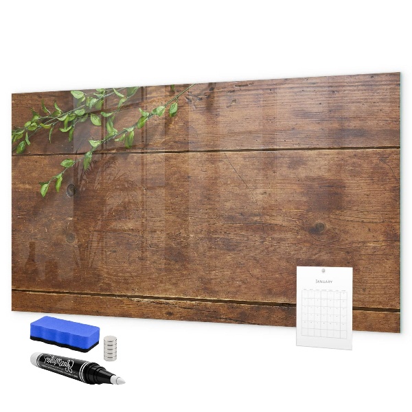 Decoratief glazen wandbord beschrijfbaar en magnetisch Een stijlvol bord voor notities en foto's