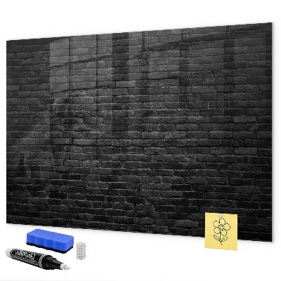 Memobord van glas met print inclusief neodymium magneten Bord voor foto's en notities