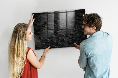 Memobord van glas met print inclusief neodymium magneten Bord voor foto's en notities
