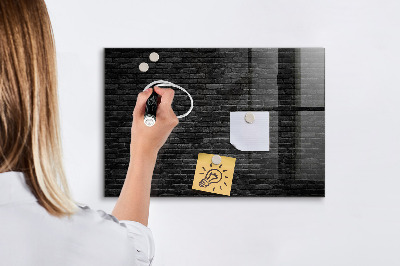 Memobord van glas met print inclusief neodymium magneten Bord voor foto's en notities