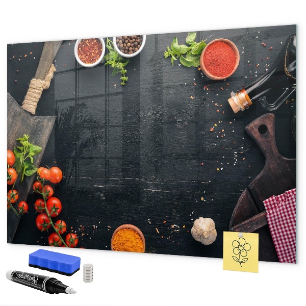Decoratief glazen wandbord beschrijfbaar en magnetisch Keukeninspiratie met persoonlijke herinneringen
