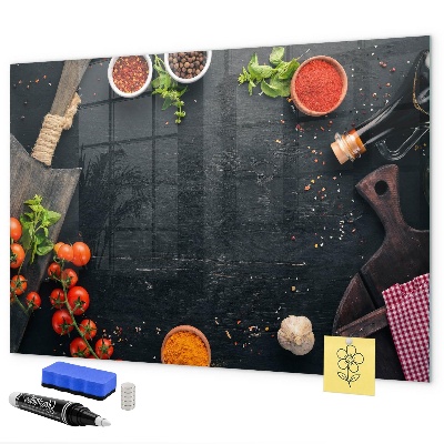 Decoratief glazen wandbord beschrijfbaar en magnetisch Keukeninspiratie met persoonlijke herinneringen