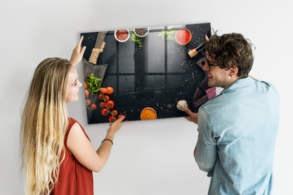 Decoratief glazen wandbord beschrijfbaar en magnetisch Keukeninspiratie met persoonlijke herinneringen