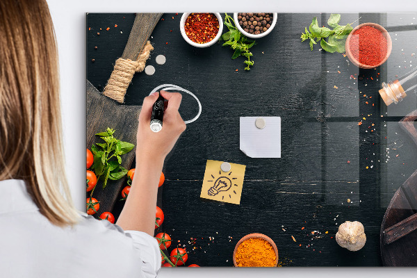 Decoratief glazen wandbord beschrijfbaar en magnetisch Keukeninspiratie met persoonlijke herinneringen