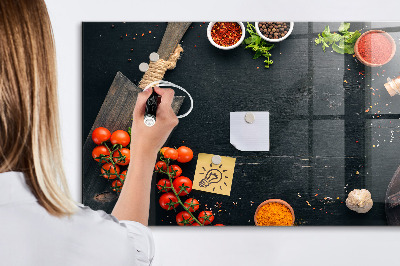 Decoratief glazen wandbord beschrijfbaar en magnetisch Keukeninspiratie met persoonlijke herinneringen