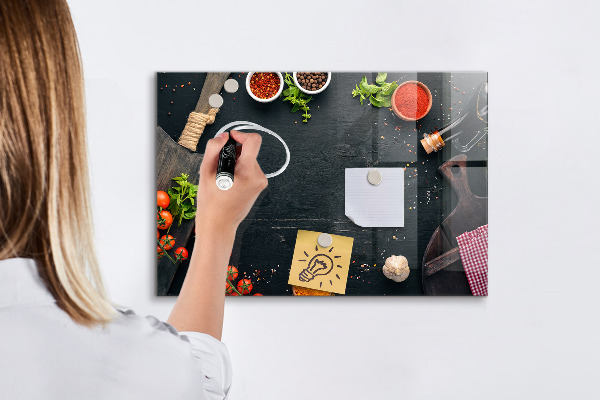 Decoratief glazen wandbord beschrijfbaar en magnetisch Keukeninspiratie met persoonlijke herinneringen