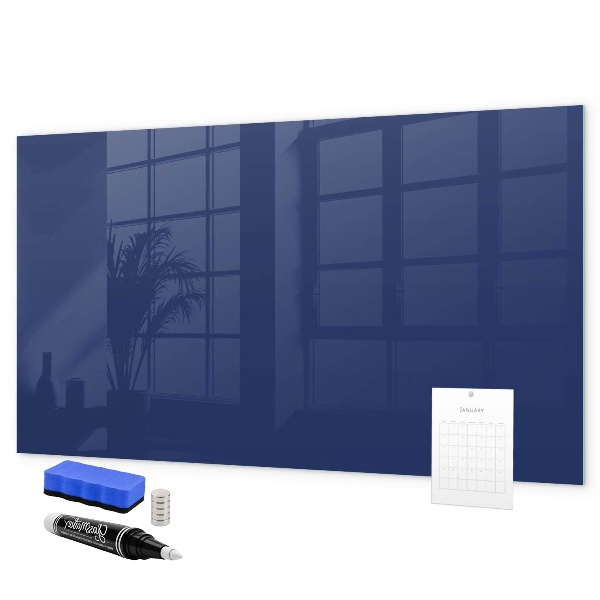 Memobord van glas met print inclusief neodymium magneten Magnetisch bord voor notities en foto's