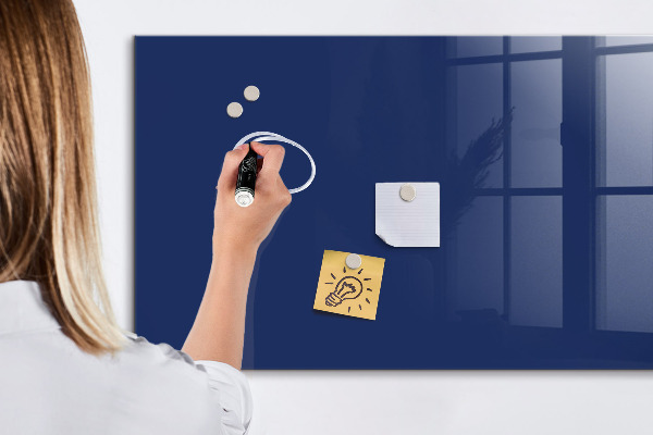 Memobord van glas met print inclusief neodymium magneten Magnetisch bord voor notities en foto's