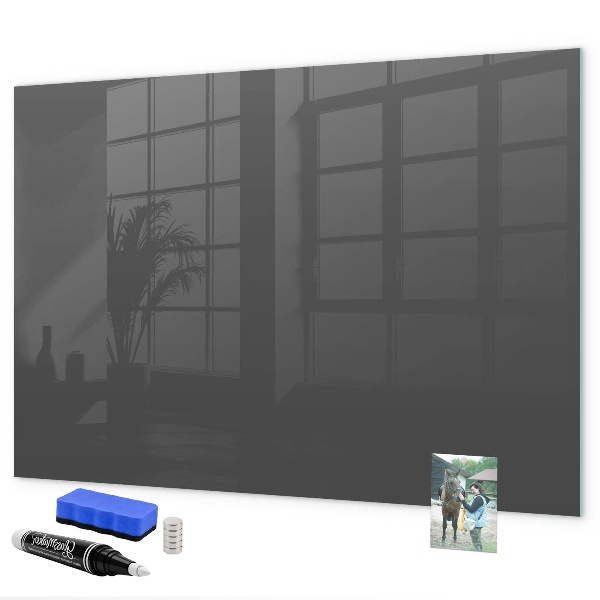 Memobord van glas met print inclusief neodymium magneten Een praktisch prikbord voor notities en foto's.