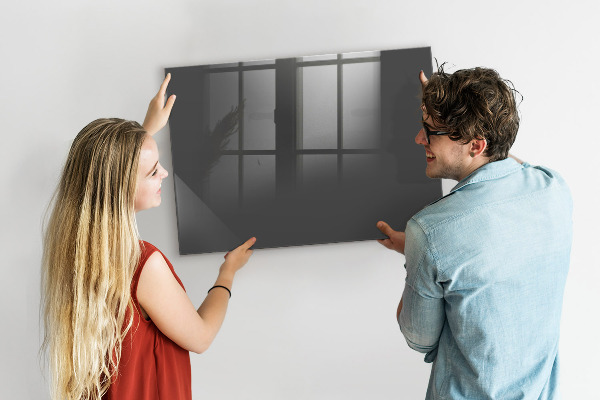 Memobord van glas met print inclusief neodymium magneten Een praktisch prikbord voor notities en foto's.