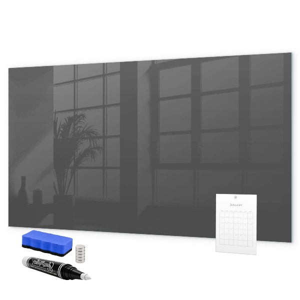 Memobord van glas met print inclusief neodymium magneten Een praktisch prikbord voor notities en foto's.