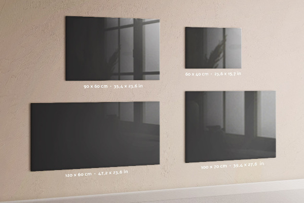 Memobord van glas met print inclusief neodymium magneten Een praktisch prikbord voor notities en foto's.