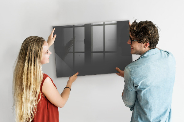Memobord van glas met print inclusief neodymium magneten Een praktisch prikbord voor notities en foto's.