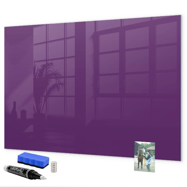 Decoratief glazen wandbord beschrijfbaar en magnetisch Magnetisch bord voor notities en foto's