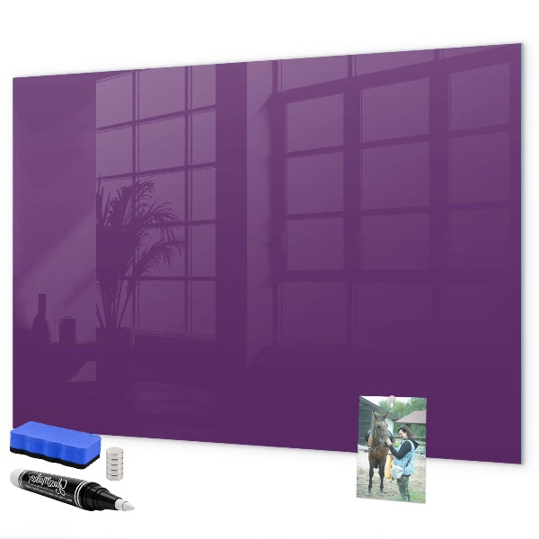 Decoratief glazen wandbord beschrijfbaar en magnetisch Magnetisch bord voor notities en foto's
