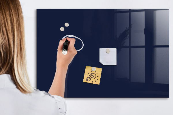 Memobord van glas met print inclusief neodymium magneten Magnetisch bord voor notities en foto's