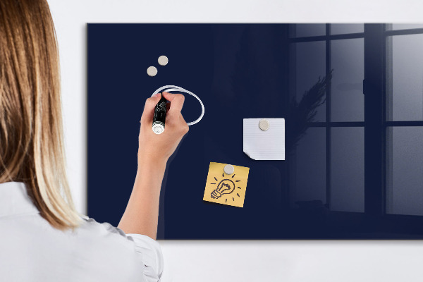 Memobord van glas met print inclusief neodymium magneten Magnetisch bord voor notities en foto's