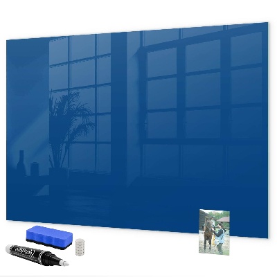 Decoratief glazen wandbord beschrijfbaar en magnetisch Een praktisch prikbord voor notities en foto's.