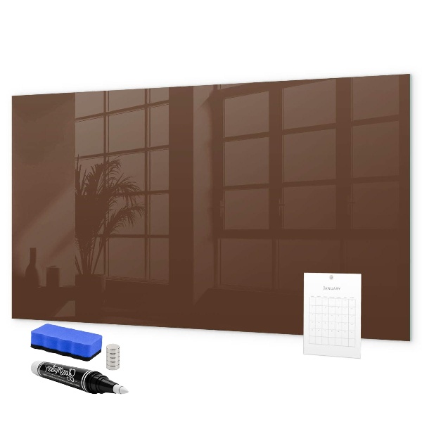 Memobord van glas met print inclusief neodymium magneten Magnetisch bord voor notities en foto's