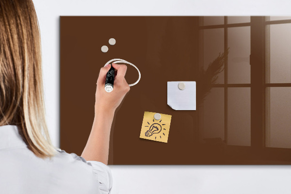 Memobord van glas met print inclusief neodymium magneten Magnetisch bord voor notities en foto's
