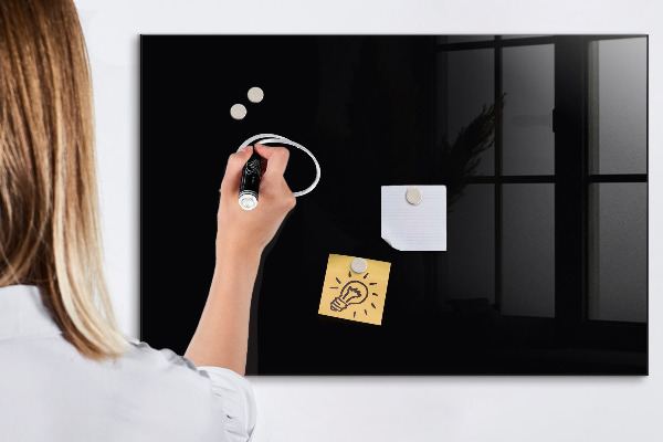 Decoratief glazen wandbord beschrijfbaar en magnetisch Modern prikbord voor notities en foto's