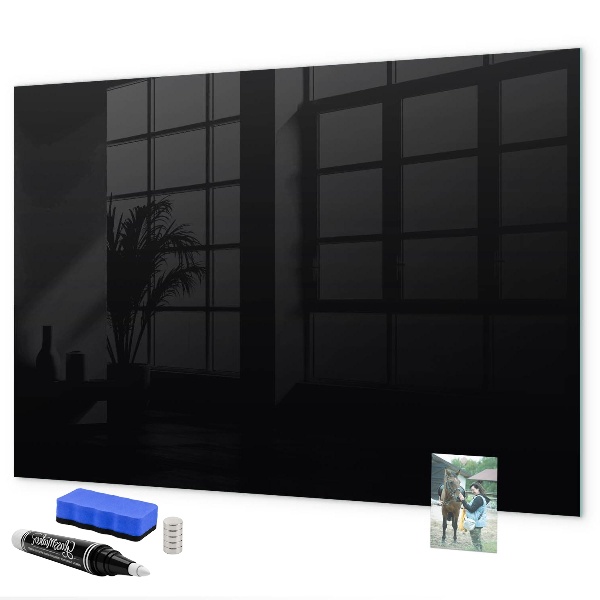 Decoratief glazen wandbord beschrijfbaar en magnetisch Modern prikbord voor notities en foto's