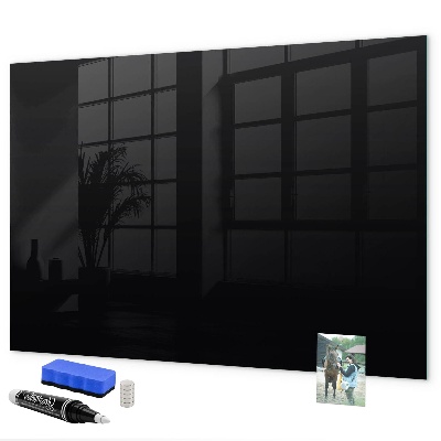 Decoratief glazen wandbord beschrijfbaar en magnetisch Modern prikbord voor notities en foto's