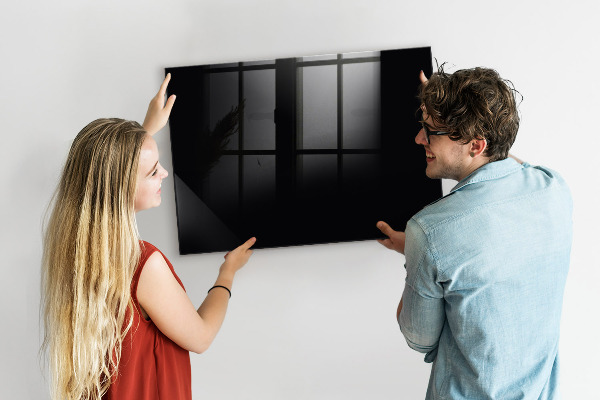 Decoratief glazen wandbord beschrijfbaar en magnetisch Modern prikbord voor notities en foto's