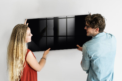 Decoratief glazen wandbord beschrijfbaar en magnetisch Modern prikbord voor notities en foto's