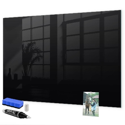 Decoratief glazen wandbord beschrijfbaar en magnetisch Modern prikbord voor notities en foto's