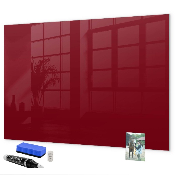 Memobord van glas met print inclusief neodymium magneten Een stijlvol bord voor notities en foto's