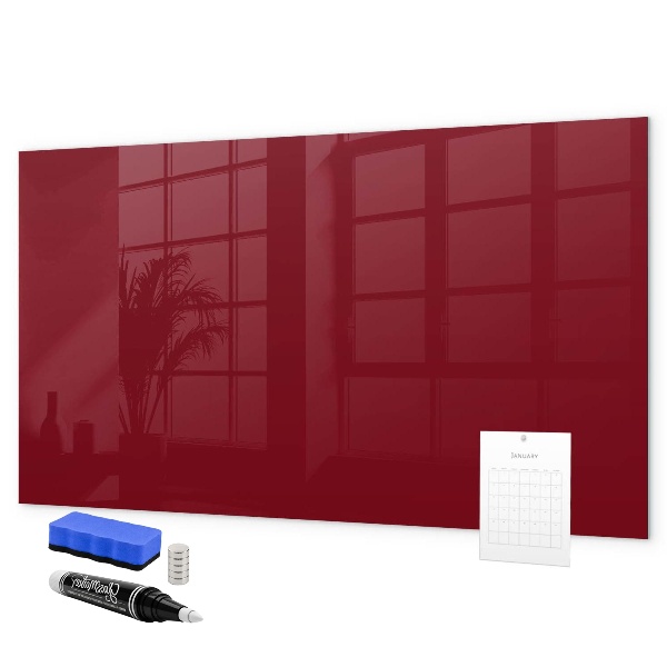 Memobord van glas met print inclusief neodymium magneten Een stijlvol bord voor notities en foto's
