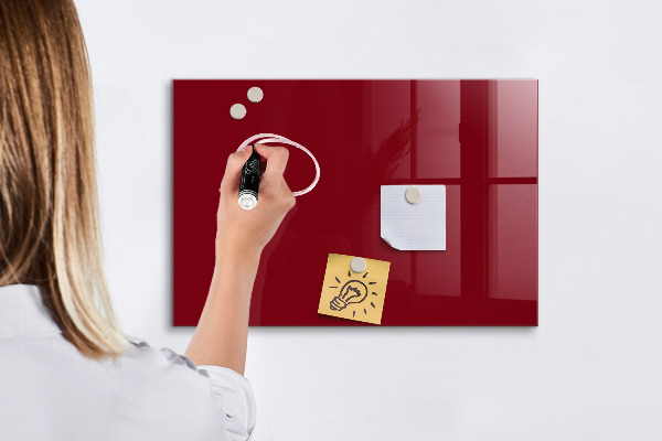Memobord van glas met print inclusief neodymium magneten Een stijlvol bord voor notities en foto's