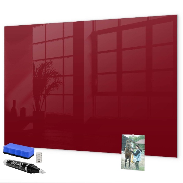 Memobord van glas met print inclusief neodymium magneten Een stijlvol bord voor notities en foto's