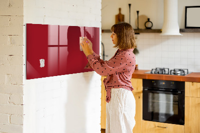 Decoratief glazen wandbord beschrijfbaar en magnetisch Rood bord voor notities en foto's