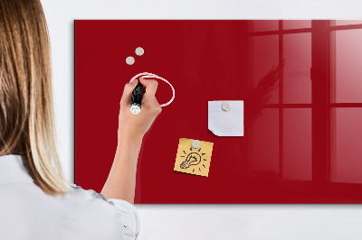 Decoratief glazen wandbord beschrijfbaar en magnetisch Rood bord voor notities en foto's