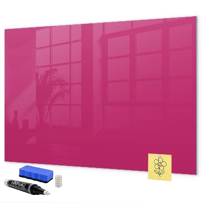 Memobord van glas met print inclusief neodymium magneten Een kleurrijk prikbord voor notities en foto's