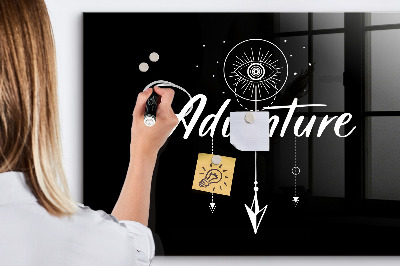 Memobord van glas met print inclusief neodymium magneten Memobord met magneten