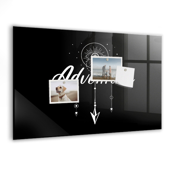 Memobord van glas met print inclusief neodymium magneten Memobord met magneten