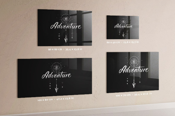 Memobord van glas met print inclusief neodymium magneten Memobord met magneten