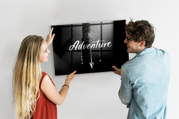 Memobord van glas met print inclusief neodymium magneten Memobord met magneten