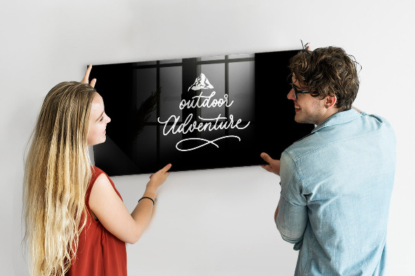 Memobord van glas met print inclusief neodymium magneten Buitenavontuur