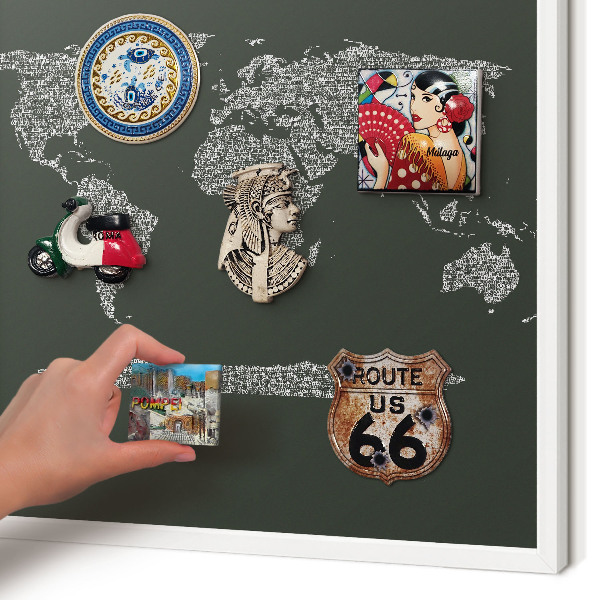Magnetisch bord van metaal in een witte lijst Tekstkaart