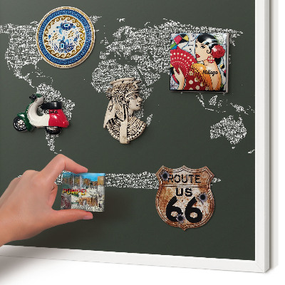 Magnetisch bord van metaal in een witte lijst Tekstkaart