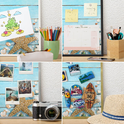Magnetisch bord voor de muur met witte lijst Vakantierust